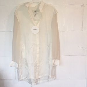 Cameo Luxury Creme/Off White Button Down Dress